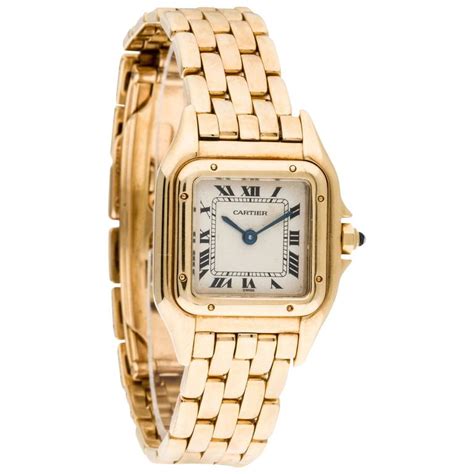 Cartier Panthere 18kt Yellow Gold Watch At 1stdibs