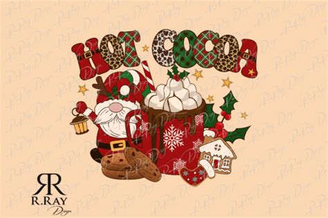 Gnomes Hot Cocoa Christmas Sublimation Graphic By R Ray Design