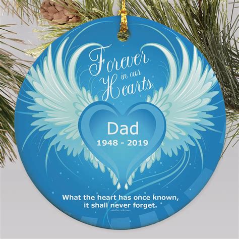 In Our Hearts Ceramic Memorial Ornament Tsforyounow