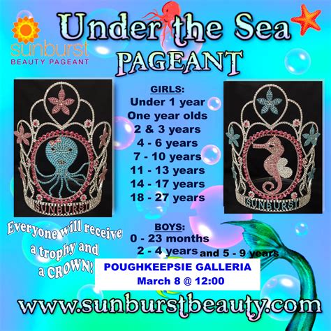 Sunburst Beauty Pageant Under The Sea Poughkeepsie Galleria