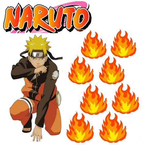 The Character Naruto Is Surrounded By Flames