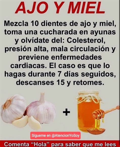 Yo Soy Atención on Twitter Tip Salud Beneficios de Ajo y Miel