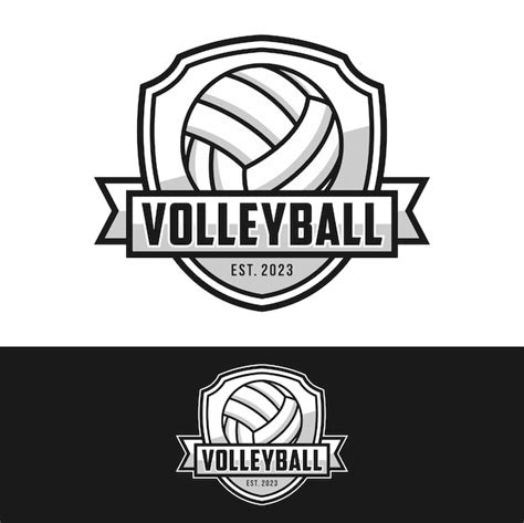 Premium Vector Volleyball Team Emblem Logo Design Vector Illustration