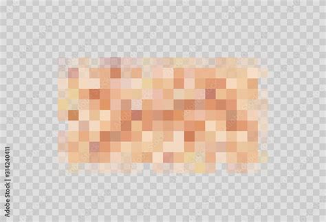 Censor Blur Effect Texture Isolated On Transparent Background Blurry