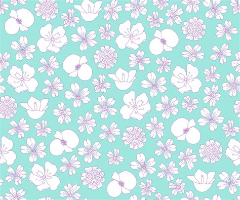 Mint Green Floral Pattern Background 42567993 Vector Art at Vecteezy