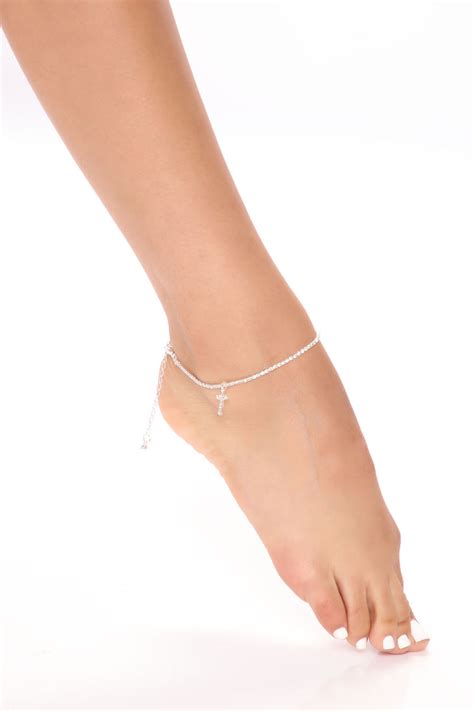 All My Blessings Rhinestone Anklet Silver Fashion Nova Jewelry Fashion Nova