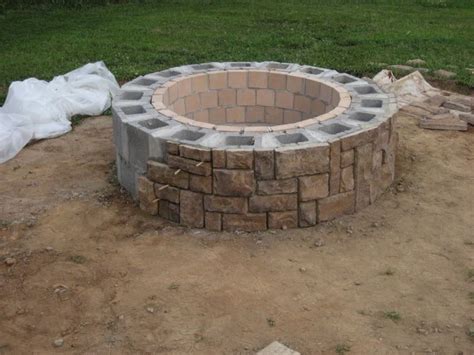 How to make a circle fire pit with bricks