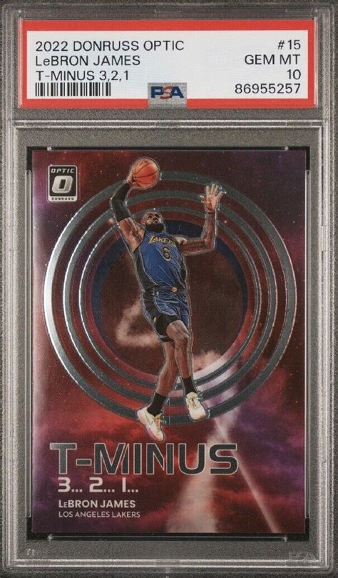 2022 23 Panini Donruss Optic Lebron James T Minus 3 2 1 PSA 10 EBay