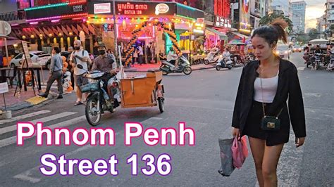 Phnom Penh Street 136 Virtual Walk Cambodia 4K Tour YouTube