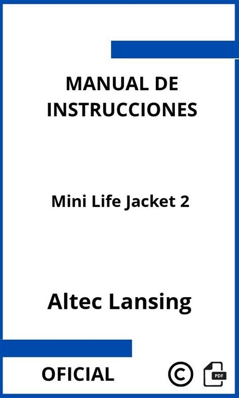 Altec Lansing Mini Life Jacket Manual