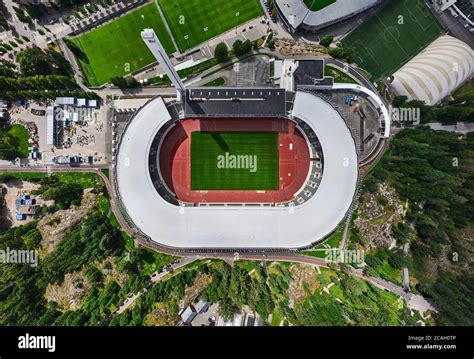 Helsinki, Finland - August 1, 2020: Arial view of the Helsinki Olympic ...