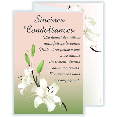 Afie Carte 3 Volets Sincères Condoléances avec enveloppe 69 3925