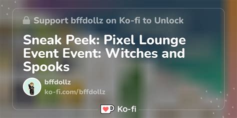 Sneak Peek Pixel Lounge Event Event Witches And Spooks Ko Fi