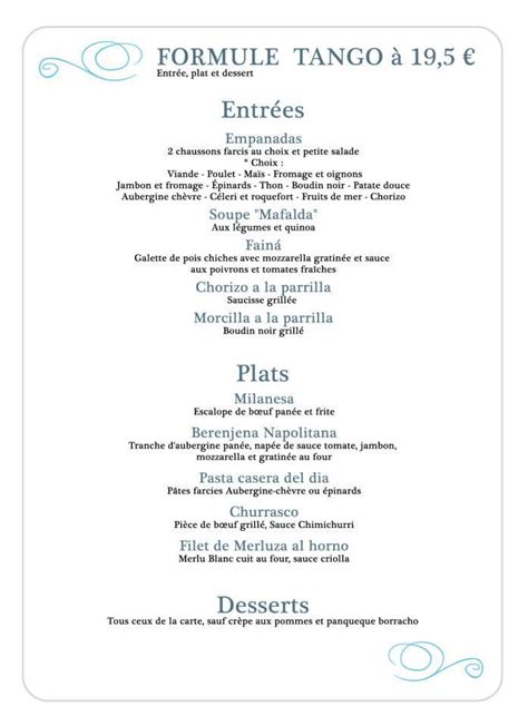 Menu At La Pampa Restaurant Nimes