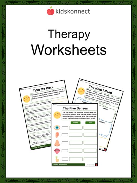 Therapy Worksheets For Therapists