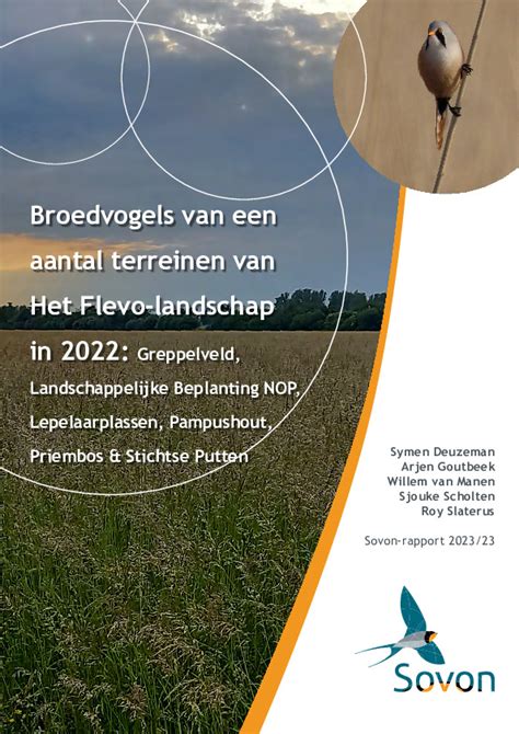 Broedvogels Van Een Aantal Terreinen Van Het Flevo Landschap In