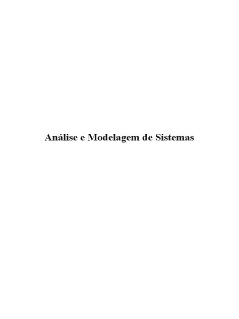 03 Análise E Modelagem De Sistemaspdf Pdf Engenharia De Software