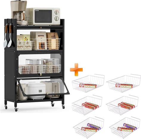 Amazon Ispecle Bakers Rack And Under Shelf Basket Tier