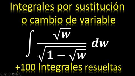 Integrales Integral de sqrt w sqrt 1 sqrt w dx por sustitución