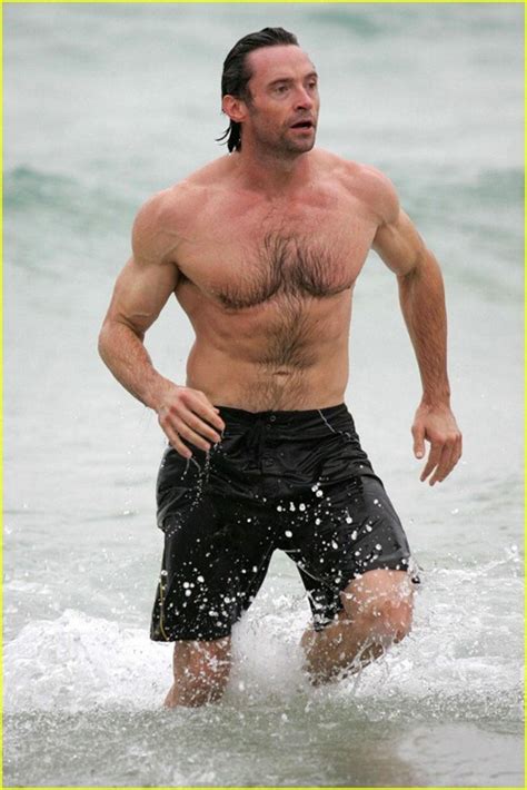 Hugh Jackman Strong And Burly Bare Chested Naked Male Celebrities