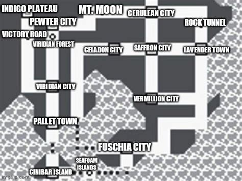 Pokemon Red Town Map No Billy S House Imgflip