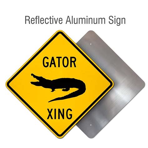 Gator Crossing Sign - Save 10% Instantly