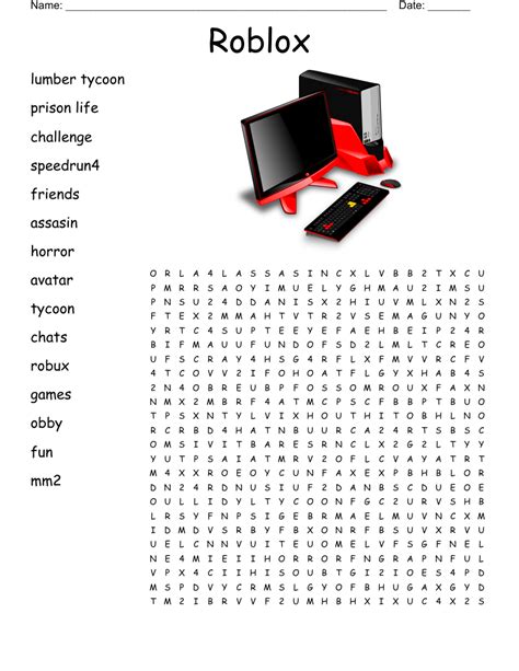 Roblox Party Game Word Search Chalkboard Roblox Party Game Roblox