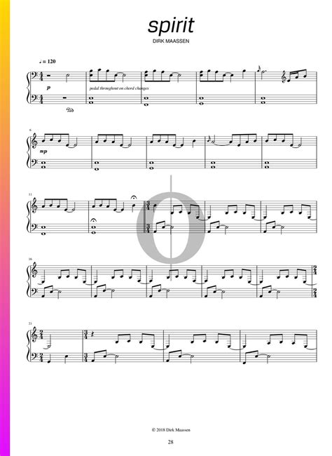 Spirit Dirk Maassen Piano Sheet Music OKTAV