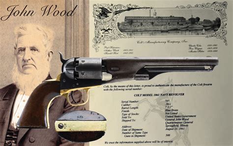 Rare Colt Model Navy Revolver Delivered To John Wood To Be On