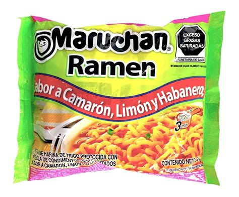 Sopa Maruchan Ramen Sabor A Camaron Limon Y Habanero Gr Mercadolibre