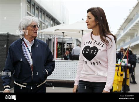 Bernie Ecclestone Gbr Ceo Formula One Group Fom With His Wife