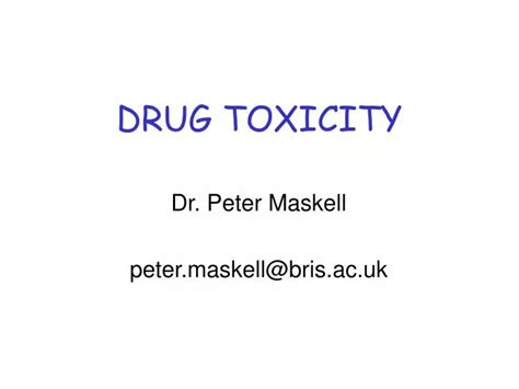 Ppt Drug Toxicity Powerpoint Presentation Free Download Id3031341