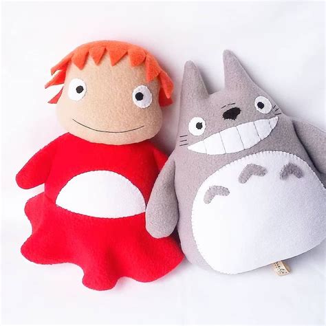 Ponyo And Totoro Peluche Plushie In 2021 Studio Ghibli Stuffed