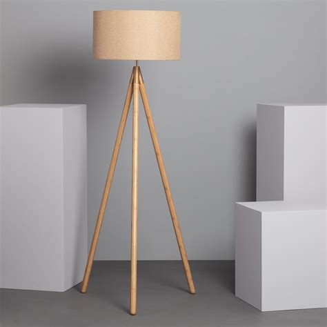 Lampadaire Bois Et Tissu Wolby Beige Leroy Merlin