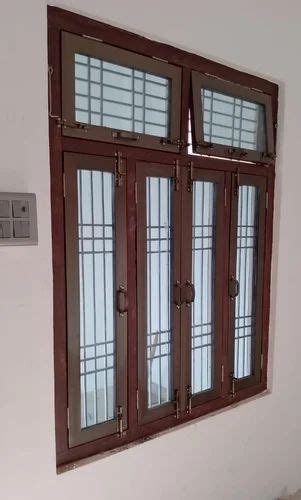 Powder Coated Brown Aluminium Window For Home Modern At 350 Sq Ft