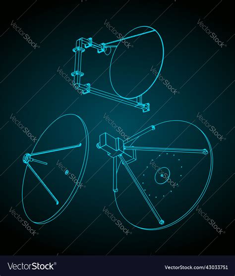 Parabolic Antennas Royalty Free Vector Image VectorStock