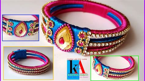 How To Make Old Bangles Into New Silk Thread Kada Bangles Bracelet