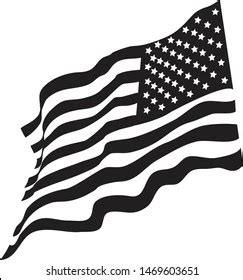 Usa American Grayscale Flag Vector Icon Stock Vector (Royalty Free ...