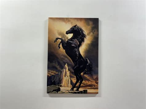 Black Stallion, Black Horse Wall Art, Horse Canvas, Stallion Wall Art ...