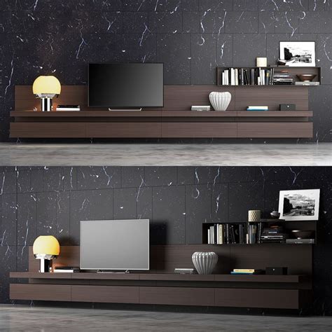 Tv Unit Set Poliform Quid Realistic 3d Model 3d Model Ph