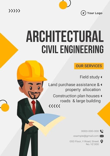 Premium Vector Flyer Design Of Architectural Civil Engineering