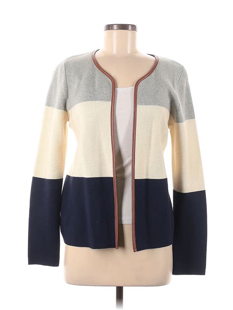 Banana Republic Color Block Stripes Multi Color Gray Jacket Size M 76