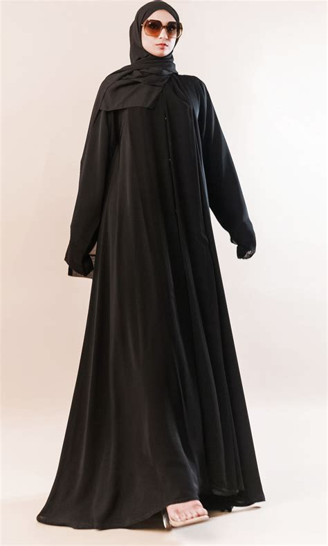 Amani Luxury Black Chiffon Open Abaya