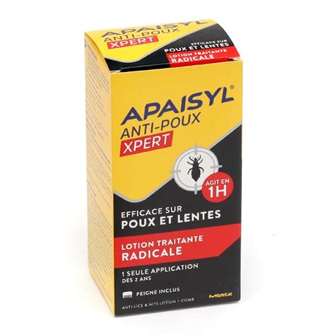 Apaisyl Xpert Lotion Anti Poux Et Lentes Avec Peigne