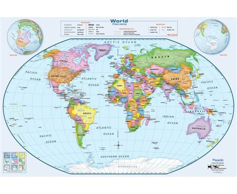 Primary Learning Classroom World Map Removable Wallpaper Mural World Map Wallpaper Classroom