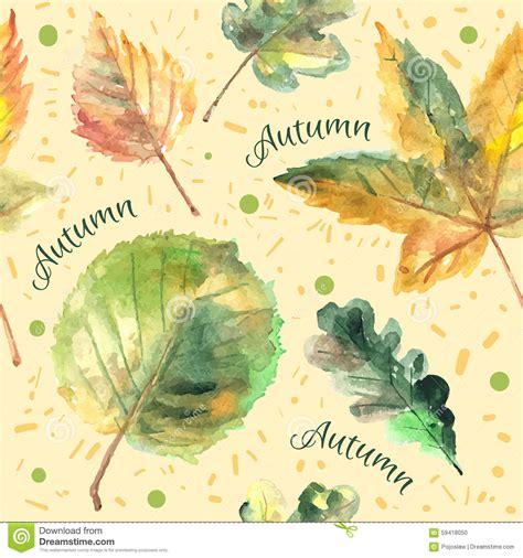 Hand Drawn Autumn Leaves Stock Vector Illustration Of Concept 59418050