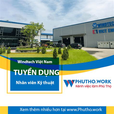 Công ty cổ phần công nghệ Windtech Việt Nam Tuyển dụng Nhân viên Kỹ