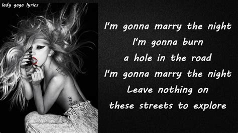 Lady Gaga Marry The Night Lyrics Youtube