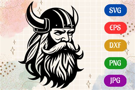 Viking Svg Eps Dxf Png Silhouette Graphic By Creative Oasis