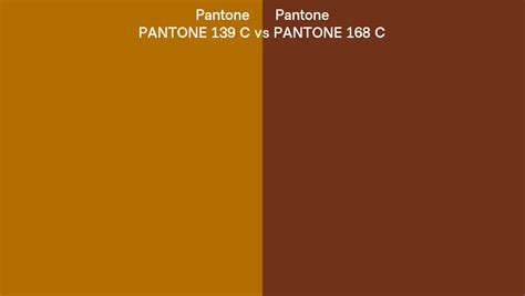 Pantone 139 C Vs Pantone 168 C Side By Side Comparison